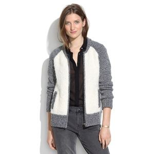 Madewell bouclé varsity jacket